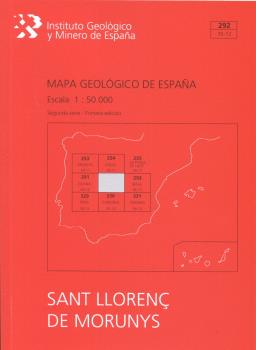 MAPA GEOLÓGICO DE ESPAÑA. E 1:50.000. HOJA 292, SANT LLORENÇ DE MORUNYS