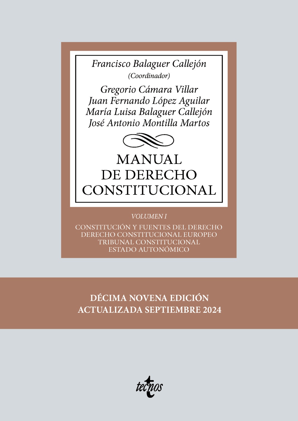 MANUAL DE DERECHO CONSTITUCIONAL VOL I 2024