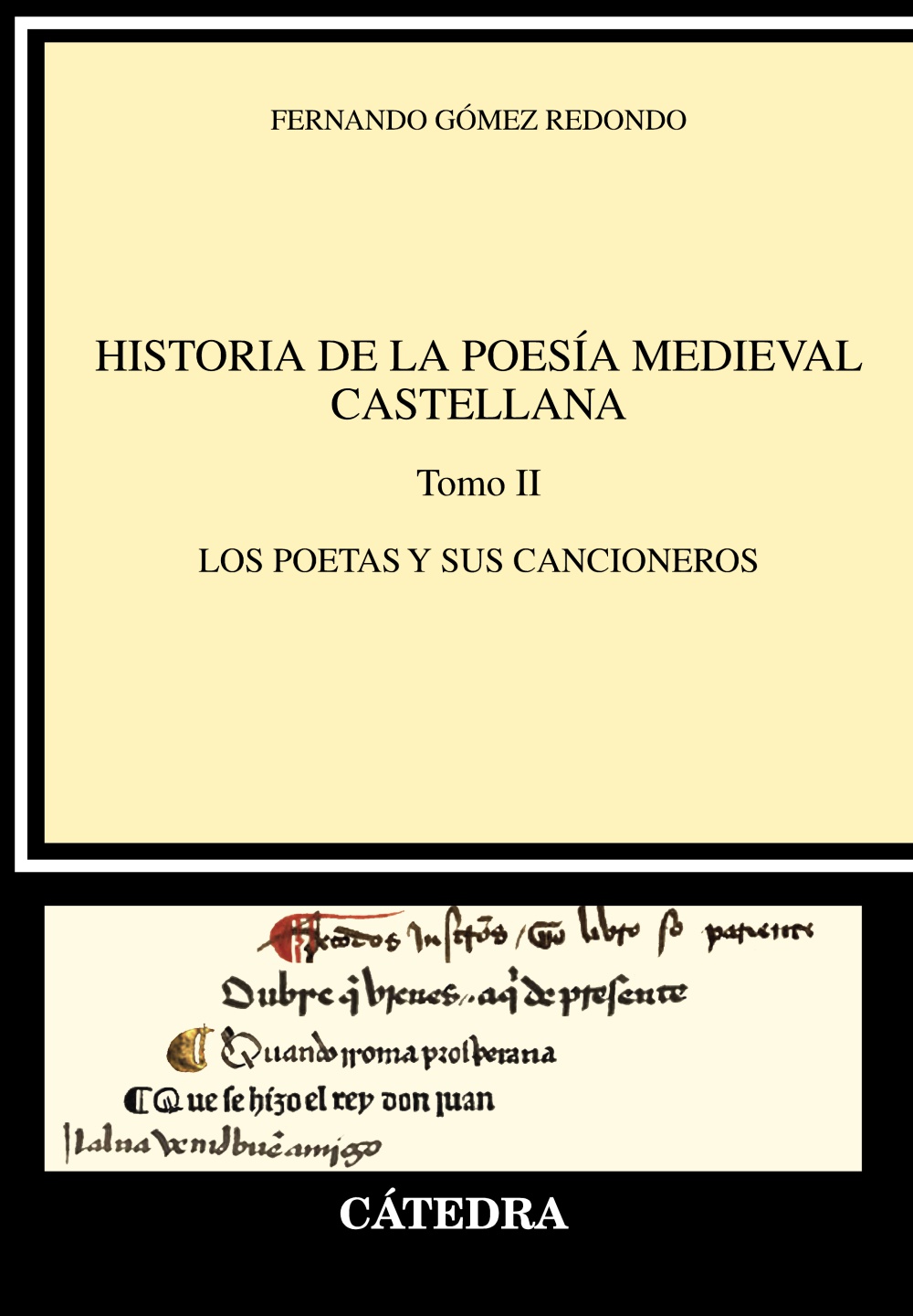 HISTORIA DE LA POESÍA MEDIEVAL CASTELLANA  II