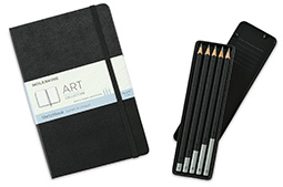 Moleskine PACK CUADERNO BOCETOS + LAPICES DIBUJO