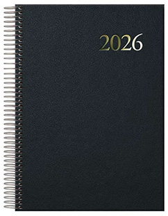 2026 agenda A5  dia/pàgina espiral  NEGRE cat