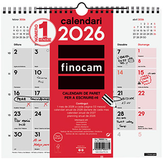 2026 Calendari de paret per a escriure-hi M