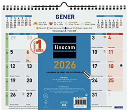 2026 Calendari de paret COLORS per a escriure-hi M