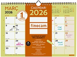 2026 calendari de paret GRAFIK COLORS per escriure  A4