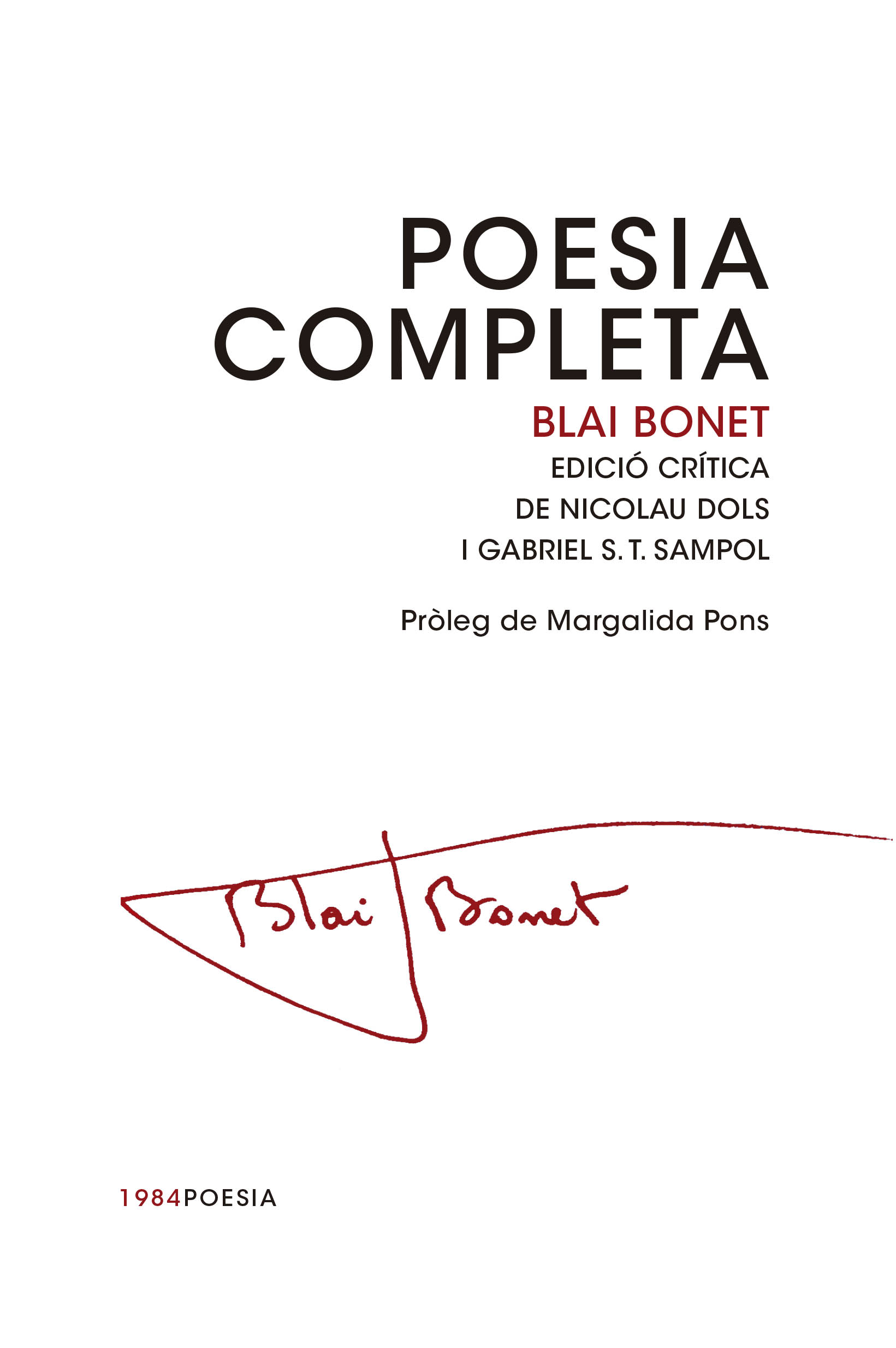 POESIA COMPLETA  Blai Bonet