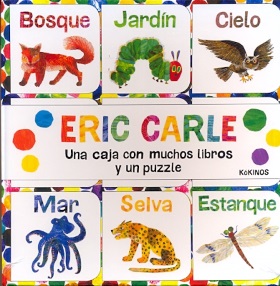 UNA CAJA CON MUCHOS LIBROS Y UN PUZZLE