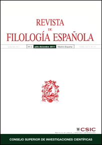 REVISTA DE FILOLOGÍA ESPAÑOLA  XCIX  Nº 2  (JULIO-DICIMEBRE 2019 )