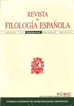 REVISTA DE FILOLOGÍA ESPAÑOLA VOL. XCVIII Nº 1 (ENERO-JUNIO 2018)