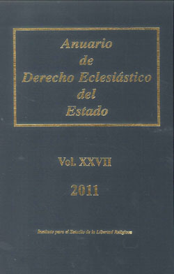 ANUARIO XXVII DERECHO ECLESIASTICO 2011