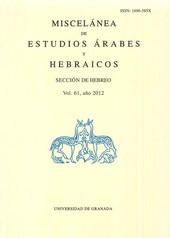 MISCELANEA 61 DE ESTUDIOS ARABES Y HEBRAICOS