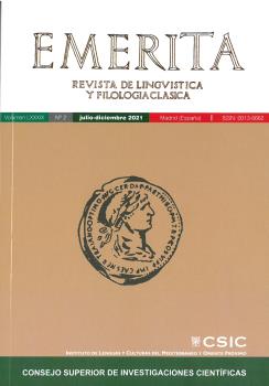 EMERITA VOL LXXXIX Nº2 JULIO-DICIEMBRE 2021