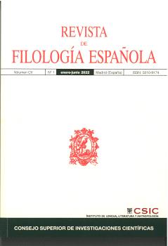 REVISTA DE FILOLOGIA ESPAÑOLA VOL. CIII Nº 1 EN...