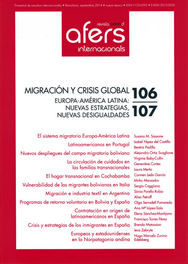 REVISTA CIDOB D´AFERS 106-107 SEPTIEMBRE 2014