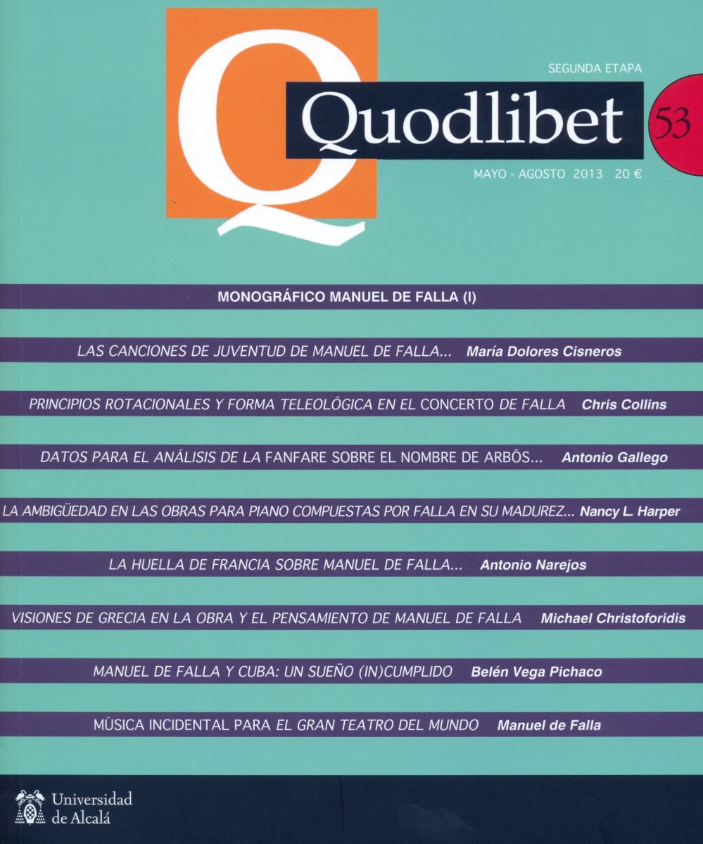 QUODLIBET 53 MAYO-AGOSTO 2013