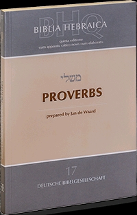 BIBLIA HEBRAICA QUINTA PROVERBS 17