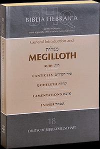 BIBLIA HEBRAICA QUINTA MEGILLOTH 18