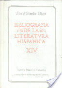 BIBLIOGRAFIA DE LA LITERATURA HISPANICA  TOMO XIV