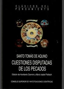 CUESTIONES DISPUTADAS DE LOS PECADOS. SANTO TOMÁS DE AQUINO