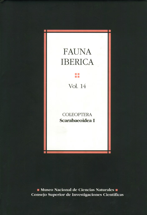 FAUNA IBÉRICA. VOL. 14. COLEOPTERA: SCARABAEOIDEA I