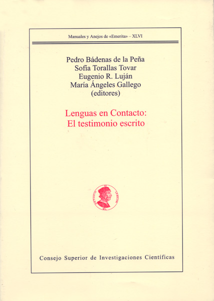 LENGUAS EN CONTACTO: EL TESTIMONIO ESCRITO