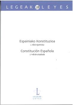 ESPAINIAKO KONSTITUZIOA/CONSTITUCIÓN ESPAÑOLA 2ª EDICIÓN
