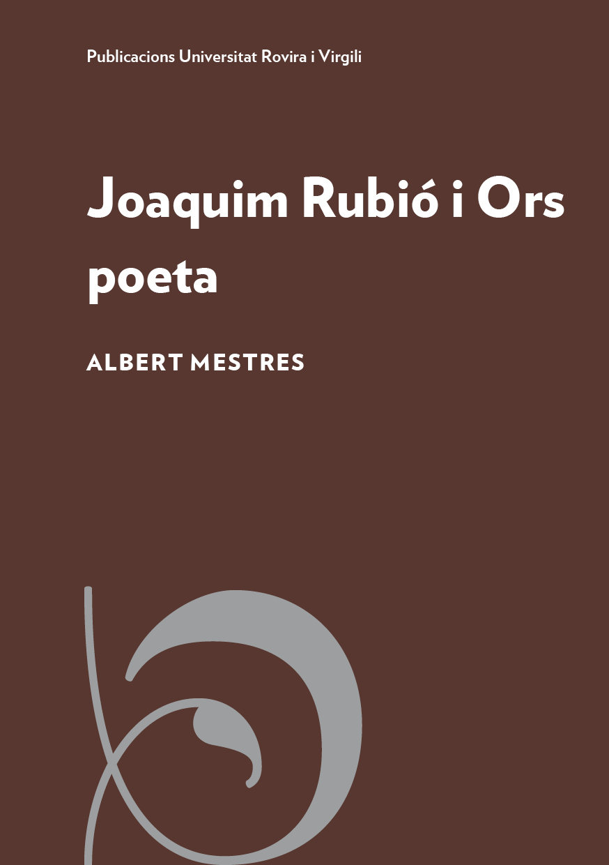 JOAQUIM RUBIÓ I ORS POETA