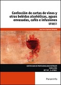 CONFECCIÓN DE CARTAS DE VINOS Y OTRAS BEBIDAS ALCOHÓLICAS, AGUAS ENVASADAS, CAFÉS E INFUSIONES