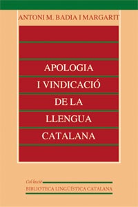 APOLOGIA I VINDICACIO DE LA LLENGUA CATALANA