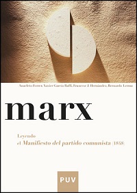 MARX LEYENDO EL MANIFIESTO PARTIDO COMUNISTA