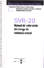 SVR-20 - MANUAL DE VALORACIÓN DEL RIESGO DE VIOLENCIA SEXUAL + BLOC PROTOCOLOS De 25 hojas