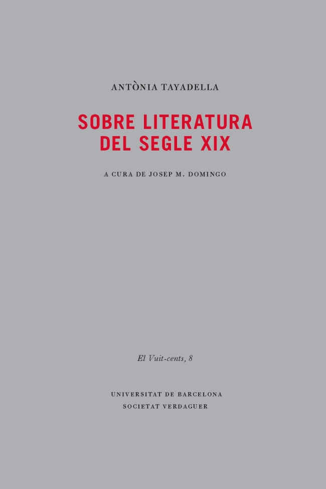 SOBRE LITERATURA DEL SEGLE XIX