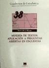 MINERÍA DE TEXTOS. APLICACIÓN A PREGUNTAS ABIERTAS EN ENCUESTAS