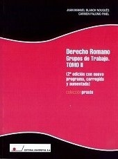 DERECHO ROMANO.GRUPOS DE TRABAJO TOMO II