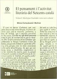 EL PENSAMENTE I L´ACTIVITAT LITERÀRIA DEL SETCENTS CATALÁ