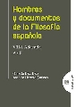 HOMBRES Y DOCUMENTOS DE LA FILOSOFÍA ESPAÑOLA