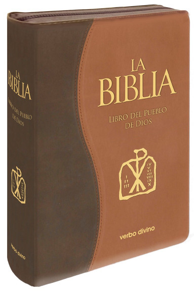 BIBLIA LIBRO DEL PUEBLO DE DIOS EDICION SIMIL PIEL BITONO CON CREMALLERA