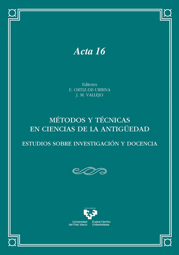 MÉTODOS Y TÉCNICAS EN CIENCIAS DE LA ANTIGÜEDAD ACTA 16