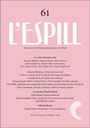 L´ESPILL 61 LA CRÍTICA LITERÀRIA AVUI