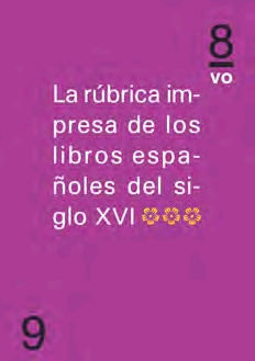 RUBRICA IMPRESA DE LOS LIBROS ESPAÑOLES DEL SIG...