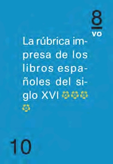 RUBRICA IMPRESA DE LOS LIBROS ESPAÑOLES DEL SIG...