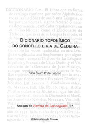 DICIONARIO TOPONÍMICO DO CONCELLO E RÍA DE CEDEIRA