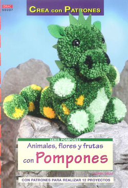 ANIMALES FLORES Y FRUTAS CON POMPONES