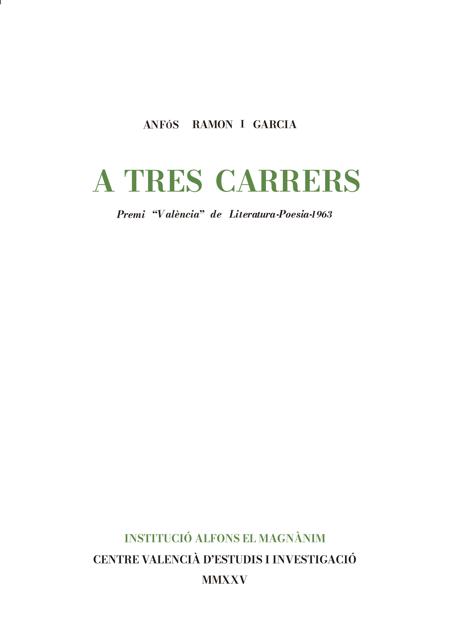 A tres carrers
