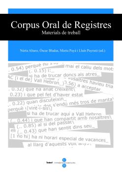 Corpus Oral de Registres. Materials de treball  (Llibre + CD-ROM)