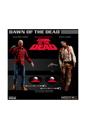 FLYBOY & PLAID SHIRT ZOMBIE SET 2 FIGURAS 17 CM DAWN OF THE DEAD THE ONE:12 COLLECTIVE