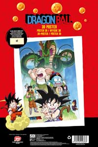 POSTER 3D 38X58CM SHENRON AND HEROES DRAGON BALL
