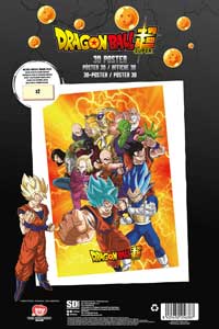 POSTER 3D 38X58CM UNIVERSAL SURVIVAL HEROES DRAGON BALL SUPER