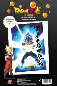 POSTER 3D 38X58CM UNIVERSE SURVIVAL VEGETA DRAGON BALL SUPER