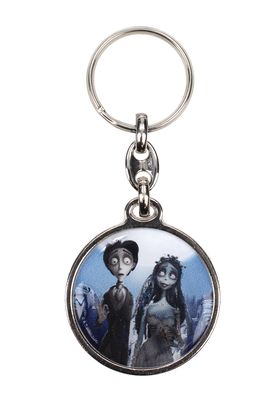 VICTOR Y EMILY LLAVERO REDONDO METAL LA NOVIA CADAVER