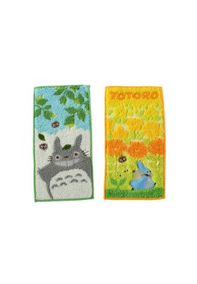 TOTORO GRIS & AZUL PACK 2 MINI PAÑOS 20X10 CM MI VECINO TOTORO